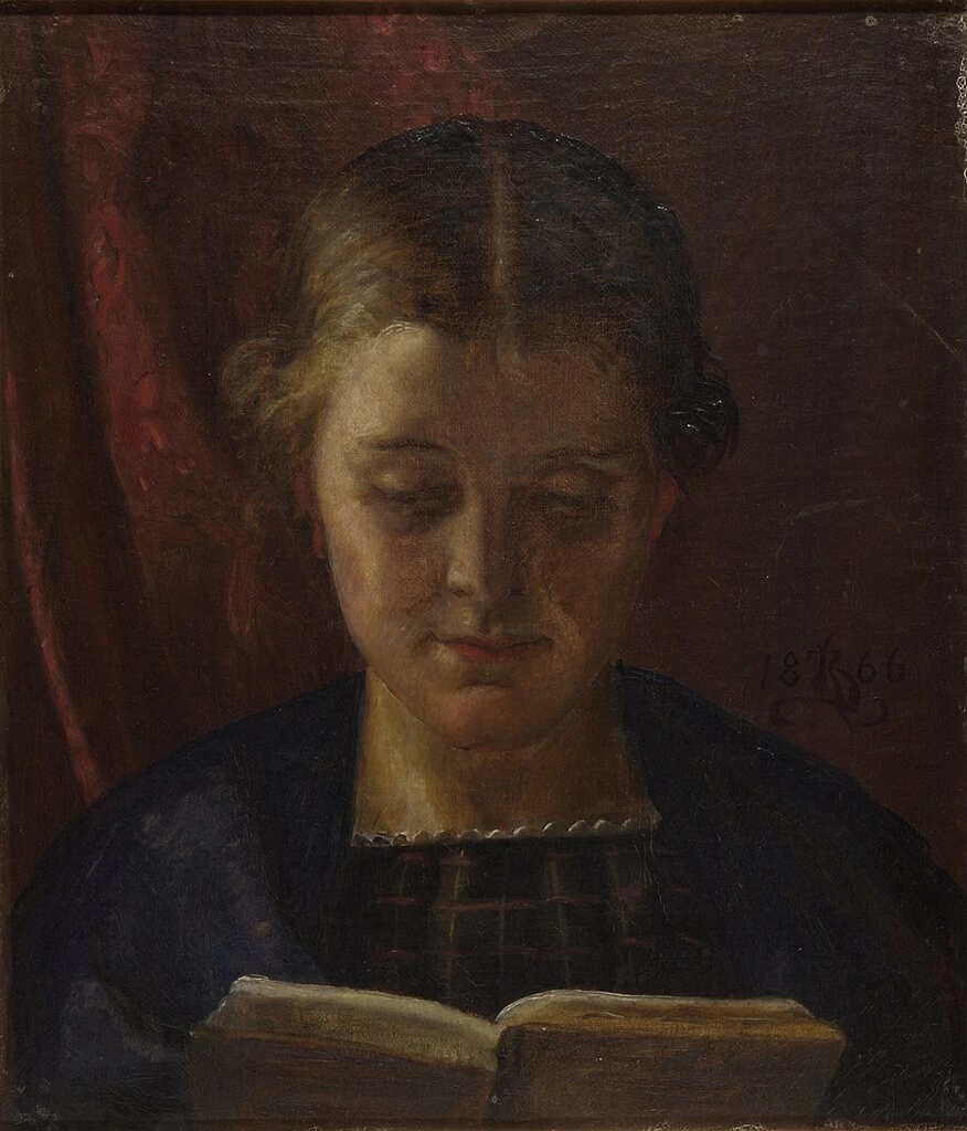 Kristian Zahrtmann - Elisabeth Zahrtmann, sorella dell'artista, legge, Statens Museum for Kunst, Copenaghen